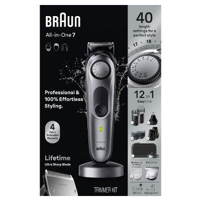 Braun Series 7 AiO7440 Rechargeable 12-in-1 Body, Beard & Hair Trimmer