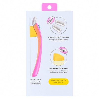 Billie Women's Malibu Razor Kit 1 Handle + Magnetic Holder + 2 Blade Refills