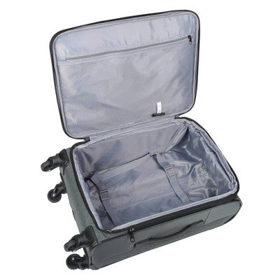 Skyline 24" Medium Checked Softside Luggage Spinner Suitcase Zip Closure