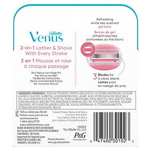 Venus Comfortglide White Tea Women's Razor Blade Refills 4ct