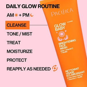 Pacifica Glow Baby Brightening Face Wash Orange 5 fl oz - Imperfect Container