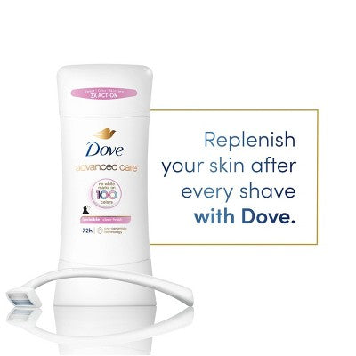 Dove Beauty Advanced Care Clear Finish 72-Hour Women's Antiperspirant & Deodorant Stick 2.6oz