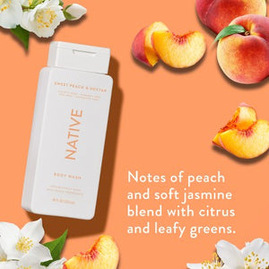 Native Body Wash Sweet Peach & Nectar Sulfate Free 18 fl oz