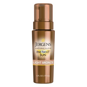Jergens Glow Instant Moisturizing Self Tanner Tanning Foam Light Bronze Tan 6 fl oz - New