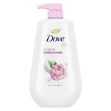 Dove Renew Body Wash Pump Peony & Rose Oil Nourishing 24hr Lotion-Soft Skin 30.6 fl oz - Imperfect Container