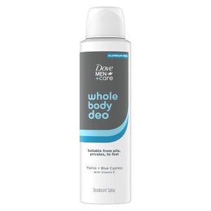 Dove Men+Care Whole Body Deodorant Spray Marine + Blue Cypress 4oz - Imperfect Container