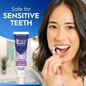Crest 3D White Advanced Teeth Whitening Toothpaste Radiant Mint 3.3oz 3pk