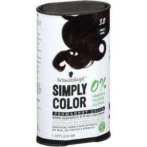 Schwarzkopf Simply Color Hair Color 3.0 Darkest Brown 5.7 fl oz