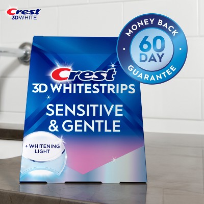 Crest 3DWhitestrips Sensitive + LED Light At-Home Whitening Kit