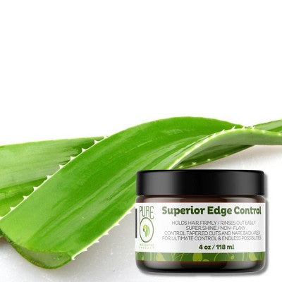 PureO Natural Superior Edge Control Hair Gel 4oz Imperfect Container