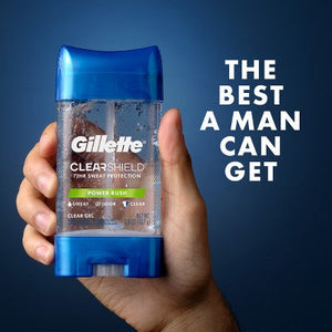 Gillette 72 Hours Sweat Protection Clear Gel Antiperspirant & Deodorant for Men Power Rush 2pk 3.8oz