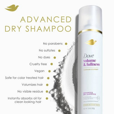 Dove Volume & Fullness Dry Shampoo 7.3oz - Imperfect Container