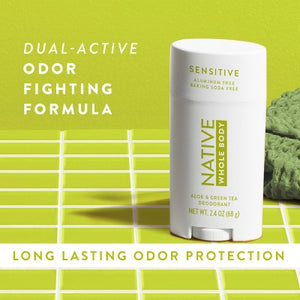 Native Sensitive Solid Deodorant for Women & Men Aloe & Green Tea