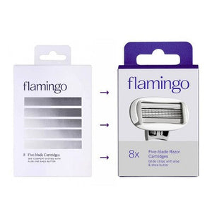Flamingo Women's 5-Blade Razor Refills 8ct