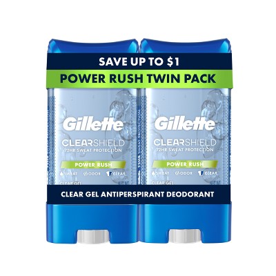 Gillette-72-Hours-Sweat-Protection-Clear-Gel-Antiperspirant-&-Deodorant-for-Men-Power-Rush-2pk-3.8oz-Anti-Perspirant