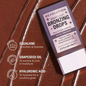 Makeup Revolution Bright Light Bronzing Drops Scorched 0.77 fl oz - New