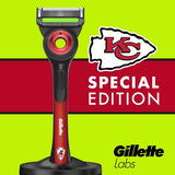 Gillette Labs NFL Chiefs Edition Shaving Razor with 4 Refills and Magnetic Stand