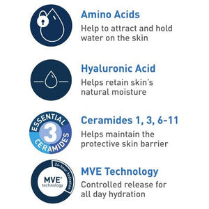 CeraVe Hydrating Cream-to-Foam Face Wash Hyaluronic Acid Normal to Dry Skin 8oz - New
