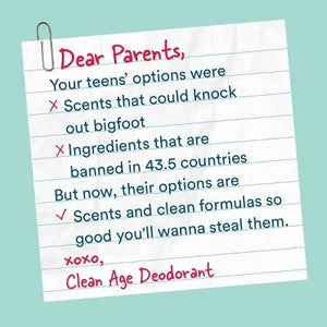 Clean Age Cedar & Sea Salt AHA Deodorant + Body Spray for Teens 4 fl oz