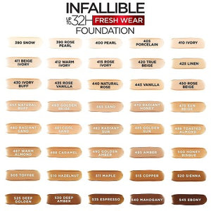L'Oreal Paris Infallible 32HR Fresh Wear Foundation SPF 25 410 Ivory 1 fl oz - New