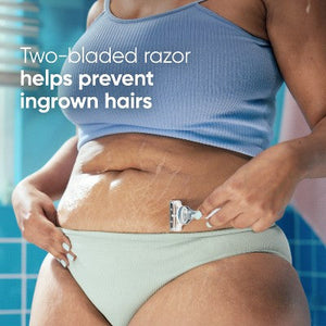 Venus for Pubic Hair & Skin Women's Razor + 2 Razor Blade Refills