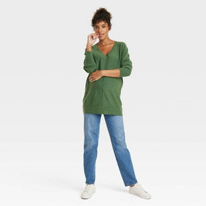 Isabel Maternity by Ingrid & Mid Rise Straight Fit Full Straight-Leg Jeans