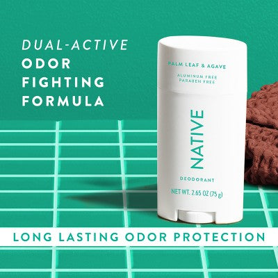 Native Solid Deodorant for Men & Women Palm Leaf & Agave 2.65oz