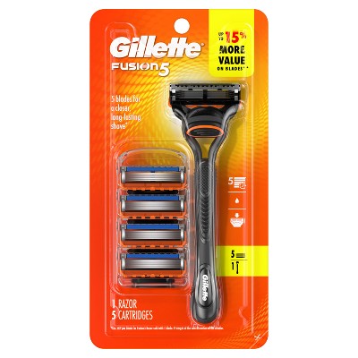 Gillette Fusion5 Value Pack Razor Handle + 5 Blade Refills
