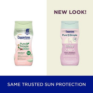 Coppertone Pure & Simple Baby Mineral SPF 50 6 fl oz - Imperfect Container