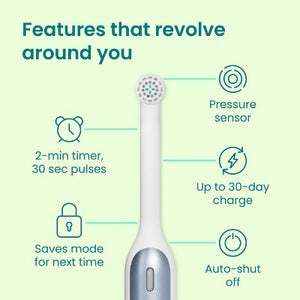 quip Rev Oscillating Rechargeable Electric Toothbrush White/Blue
