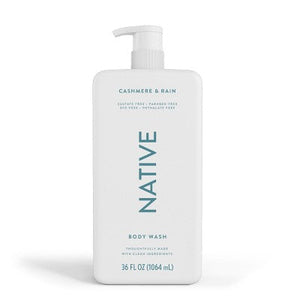 Native Body Wash Cashmere & Rain Sulfate Free with Pump 36 fl oz