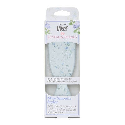 Wet Brush x LoveShackFancy Mini Shine Detangling Brush English Ivy Blue - Imperfect Box
