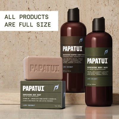 Papatui Men's Shower Pack Lush Coconut 3ct - Missing Box