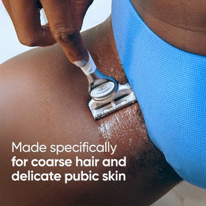 Venus for Pubic Hair & Skin Women's Razor + 2 Razor Blade Refills