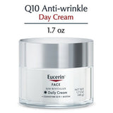 Eucerin Q10 Anti-Wrinkle Sensitive Skin Unscented Face Cream 1.7oz - New