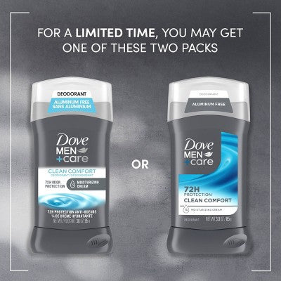 Dove Men+Care Solid Deodorant Stick Clean Comfort 3oz