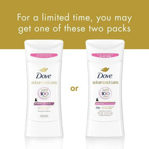Dove Beauty Advanced Care Clear Finish 72-Hour Women's Antiperspirant & Deodorant Stick 2.6oz