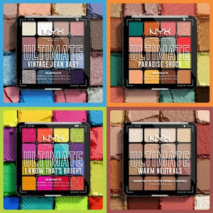 NYX Ultimate Eyeshadow Palette Warm Neutrals 16 Vegan Shades