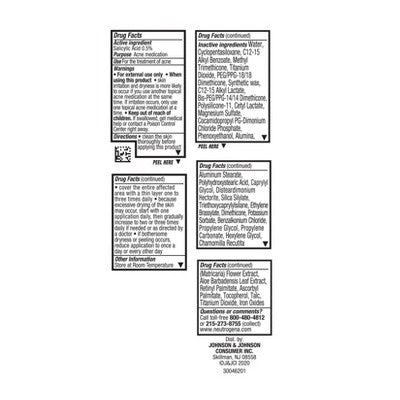 Neutrogena Skin Clearing Liquid Foundation 20 Natural Ivory 1 fl oz - Imperfect Container