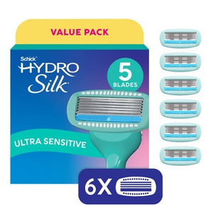 Schick Hydro Silk Sensitive Women's Razor Blade Refills 6 ct