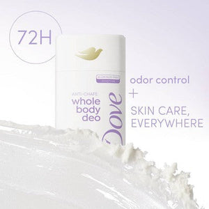 Dove Beauty Whole Body Solid Deodorant Anti-Chafe Stick Coconut & Vanilla 2.6oz - Imperfect Container
