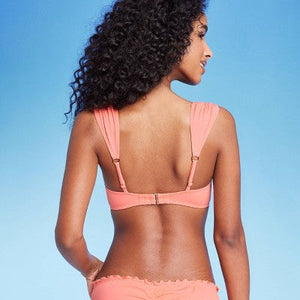 Women's Light Lift Shoulder Cap Straps Bikini Top - Shade & Shore Coral