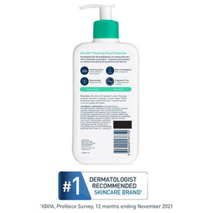 CeraVe Foaming Face Wash with Hyaluronic Acid and Niacinamide 12 fl oz - Imperfect Container