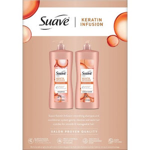 Suave Professionals Keratin Infusion Smoothing Shampoo and Conditioner 56 fl oz