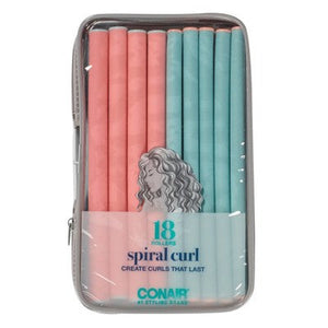 Conair Heatless Spiral Rollers Coral & Teal 18pcs - Imperfect Box
