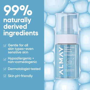 Almay Foam Away Makeup Remover Gentle Face Cleanser 2.87 fl oz - Imperfect Container