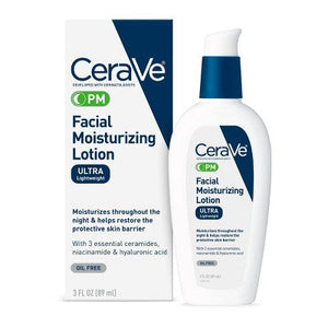 CeraVe PM Moisturizing Lotion Night Cream 3 fl oz - Imperfect Box