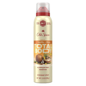 Old Spice Whole Body Spray Deodorant for Men Vanilla & Shea 3.5oz - Imperfect Container