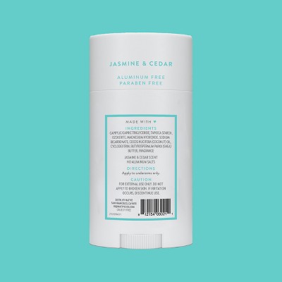 Native Solid Deodorant for Women & Men Jasmine & Cedar Aluminum-Free 2.65oz