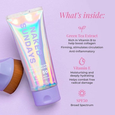 Naked Sundays Golden Glow Body Sunscreen SPF50+ 100ml